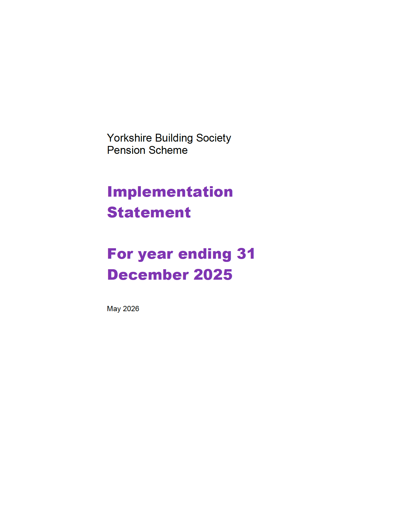 Implementation Statement For year ending 31 December 2025 document thumbnail